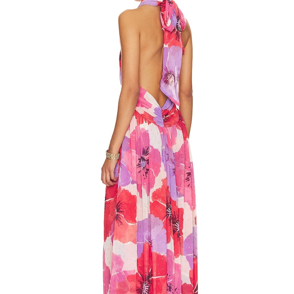 Misa Alexandra Maxi Dress in Poppy Love